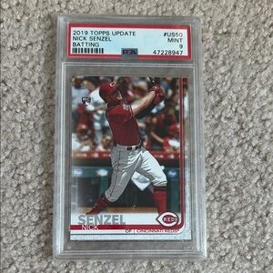 Topps Red and White Baseball Card